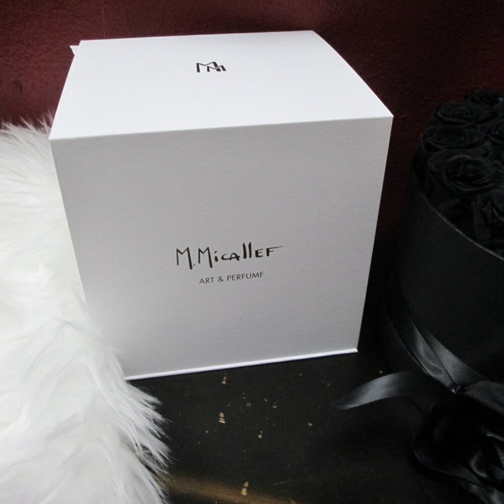 M.Micallef Art & Perfume Collectors Box w/magnetic flap close Square Closet box
